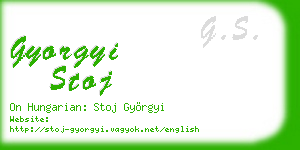 gyorgyi stoj business card